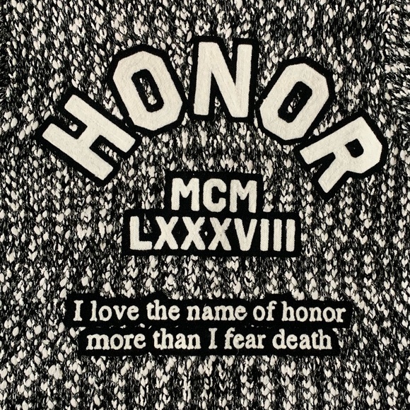 💫HP‼️💫 NWOT HONOR THE GIFT Honoree Camp Sweater in Marled Black/White, Size XS - Picture 8 of 10